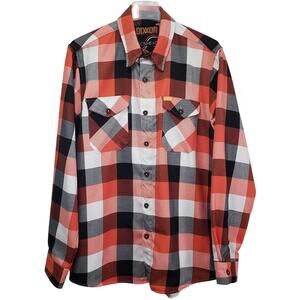 DIXXON FLANNEL Ironhead Plaid Flannel Button Up Shirt Men's Size Medium